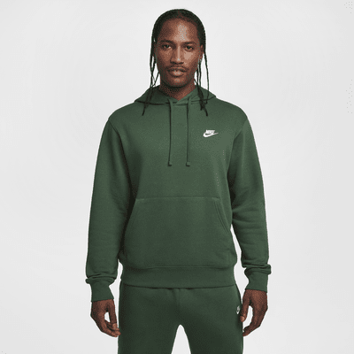 Green nike club hoodie hotsell